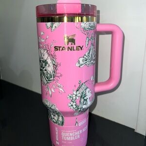 Stanley Floral Pink Tumbler with Handle